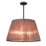 Organza Wrap Tapered Drum Pendant