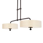 Billiardo 2-Light Linen Shade Pendant