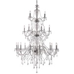 Crystal Fountain 3-Tier Chandelier