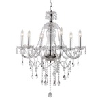 Crystal Fountain 1-Tier Chandelier