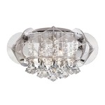 Flared Crystal Flush Mount Ceiling