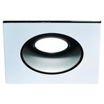LEDR210 4 IN 12W Wide Beam Adj Square Trim Black Reflector