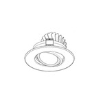LEDG325 3.5 Inch 12W Very Wide Beam Double Gimbal Ring Trim