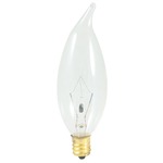 CA10 Flame Candelabra Base 25W 120V