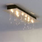 Crystal Rain Rectangular Ceiling Mount