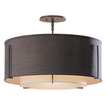 Exos Double Shade Semi Flush Ceiling Mount