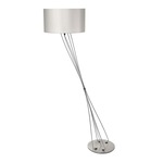 Liz Terra D Drum Shade Floor Lamp W / Foot Dimmer