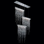 Crystalline Icicles Triple Pendant Suspension