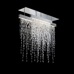 Crystalline Icicles Triple Semi Flush Mount