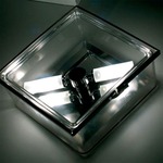 Box Square Clear Diffuser Wall or Ceiling Light
