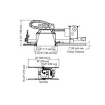 Calculite 4.5 Inch LED Square New Construction Non-IC Housin