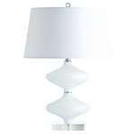 Stormy Opal Cased Glass Table Lamp