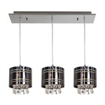 Kalista 3-Light Bar Pendant with Crystal Drops