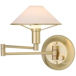 Aging Eye Glass Shade Swing Arm Wall Lamp