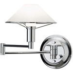 Aging Eye Glass Shade Swing Arm Wall Lamp