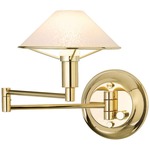 Aging Eye Glass Shade Swing Arm Wall Lamp