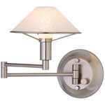 Aging Eye Glass Shade Swing Arm Wall Lamp