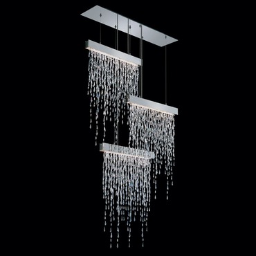 Crystalline Icicles Triple Pendant Suspension