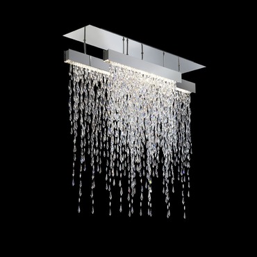 Crystalline Icicles Triple Semi Flush Mount