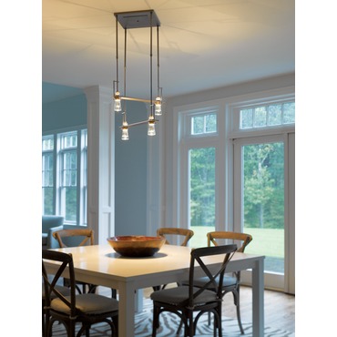 Erlenmeyer Adjustable 4 Light Pendant by Hubbardton Forge