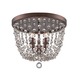 Channing Flush Mount Ceiling - Chocolate Bronze / 