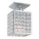 Chelsea Mini Square Semi Flush Ceiling - Polished Chrome / Crystal