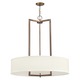 Hampton 3206 Suspension - Brushed Bronze / Off White