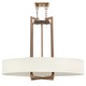 Hampton 3208 Oval Suspension - Brushed Bronze / Off White