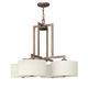 Hampton 3214 Suspension - Brushed Bronze / Off White