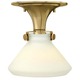 Congress 3140 Foyer Flush Mount - Brushed Caramel / Opal Congress 3140 Foyer Flush Mount - Brushed Caramel / Opal