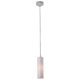 Rondelle Cylinder Pendant - Chrome / White Gloss