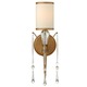 Bentley Wall Sconce - Brushed Bronze / Off White Bentley Wall Sconce - Brushed Bronze / Off White