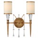 Bentley Wall Sconce - Brushed Bronze / Off White Bentley Wall Sconce - Brushed Bronze / Off White