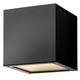 Kube Outdoor Wall Sconce - Satin Black / Etched Glass Kube Outdoor Wall Sconce - Satin Black / Etched Glass