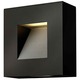 Luna Exterior Wall Sconce - Satin Black / Etched Glass