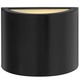 Luna Mini Pocket Outdoor Up/Down Light - Satin Black / Etched Glass