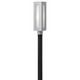 Dorian Outdoor Post Mount Light - Titanium / White Etched