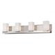 Sleek Vanity Bath Bar - Polished Nickel / White Opal Sleek Vanity Bath Bar - Polished Nickel / White Opal