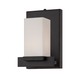 Sleek Vanity Wall Sconce - Oil Rubbed Bronze / White Opal Sleek Vanity Wall Sconce - Oil Rubbed Bronze / White Opal