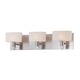 Toby Vanity Bath Bar - Satin Nickel / White Opal Toby Vanity Bath Bar - Satin Nickel / White Opal