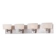Toby Vanity Bath Bar - Satin Nickel / White Opal Toby Vanity Bath Bar - Satin Nickel / White Opal