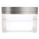 Boxie Ceiling Flush Mount - Satin Nickel / White Boxie Ceiling Flush Mount - Satin Nickel / White