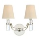 Dayton Wall Sconce - Polished Nickel / Crystal / Off White Dayton Wall Sconce - Polished Nickel / Crystal / Off White