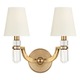 Dayton Wall Sconce - Aged Brass / Faux Silk Dayton Wall Sconce - Aged Brass / Faux Silk