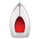 Freejack Inner Fire Pendant - Satin Nickel / Red Freejack Inner Fire Pendant - Satin Nickel / Red