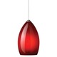 Freejack Firefrost Pendant - Satin Nickel / Red Freejack Firefrost Pendant - Satin Nickel / Red