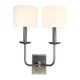 Kings Point Wall Sconce - Antique Nickel / Off White Kings Point Wall Sconce - Antique Nickel / Off White