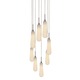 Teardrop 8-Light Suspension - Polished Chrome / White Opal Teardrop 8-Light Suspension - Polished Chrome / White Opal