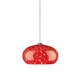 Freejack Meteor Frit Pendant - Satin Nickel / Red Frit