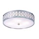 Olympic Ceiling Flush Mount - Polished Chrome / Opal